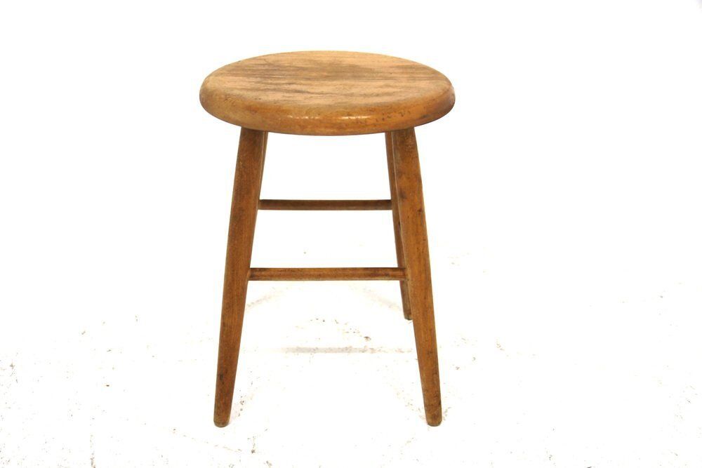 Scandinavian Birch Stool, Sweden, 1950 photo furniture