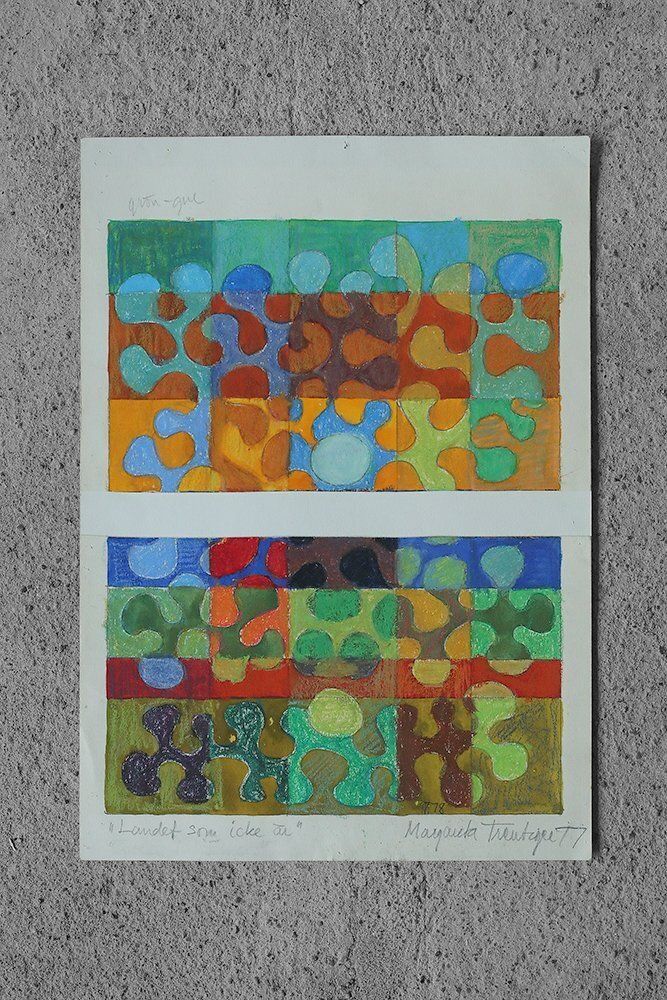 Margareta Treutiger, Composition, Mixed Media On Paper, 1978