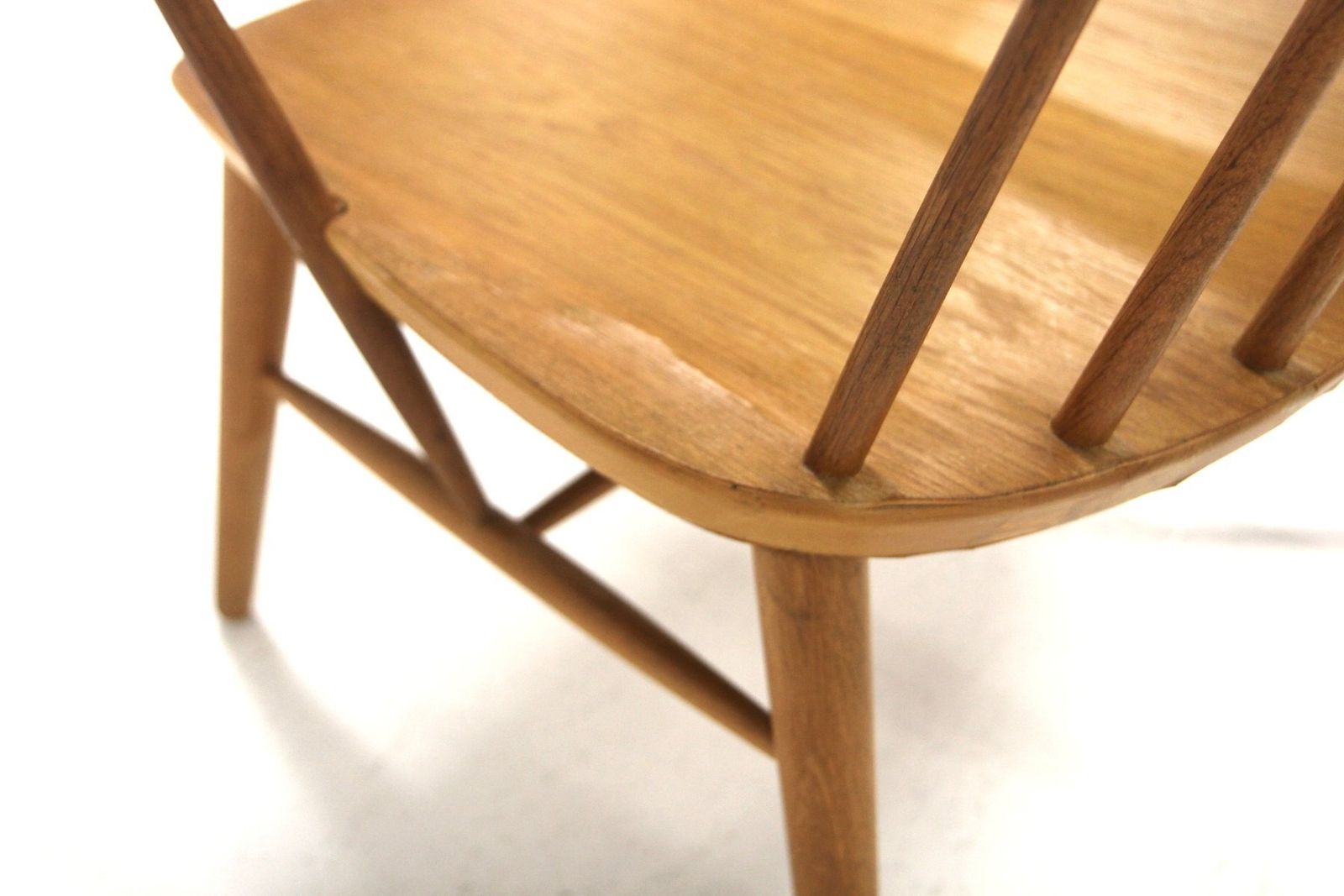 Scandinavian Pinnstol Oak Armchair, 1960 photo vinterior