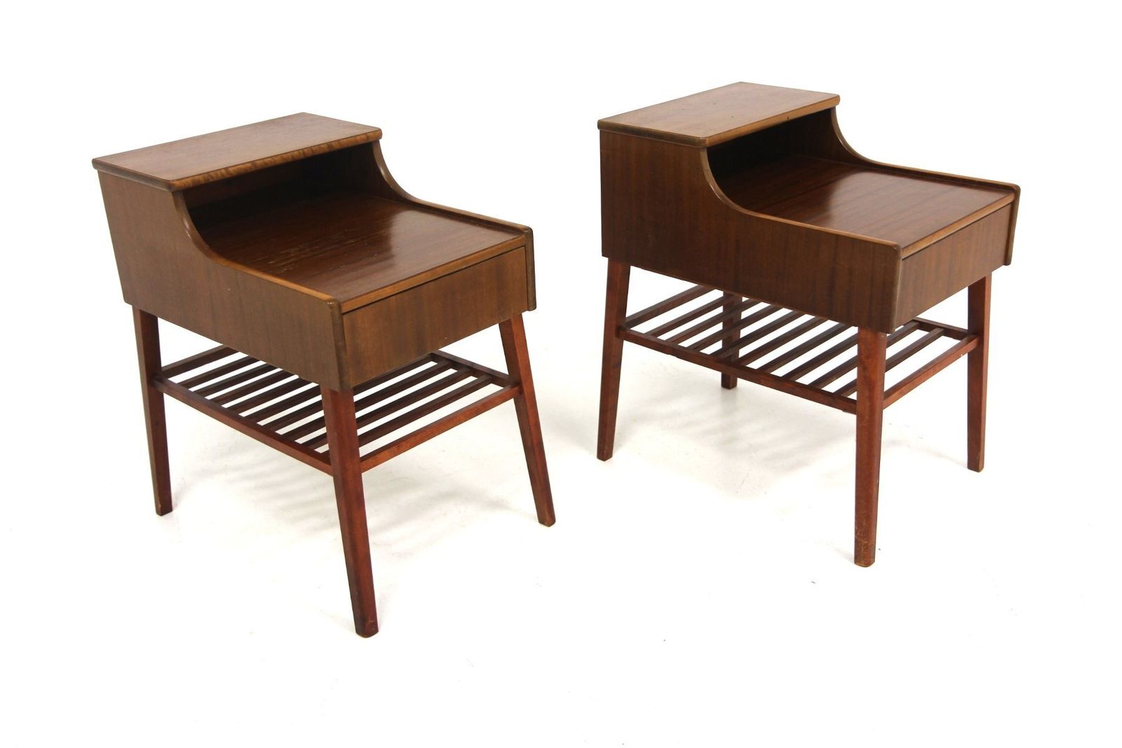 Scandinavian Mahogany Bedside Tables, 1960, Set Of 2 photo for sale