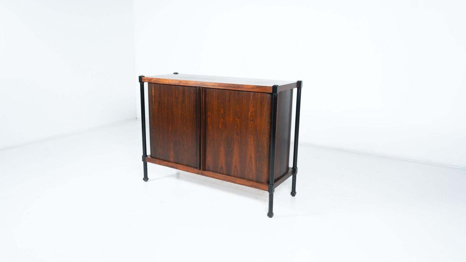 Mid Century Cabinet With Rollers Shutters By Antonio Proserpio, Wood, Italy photo 4463.0