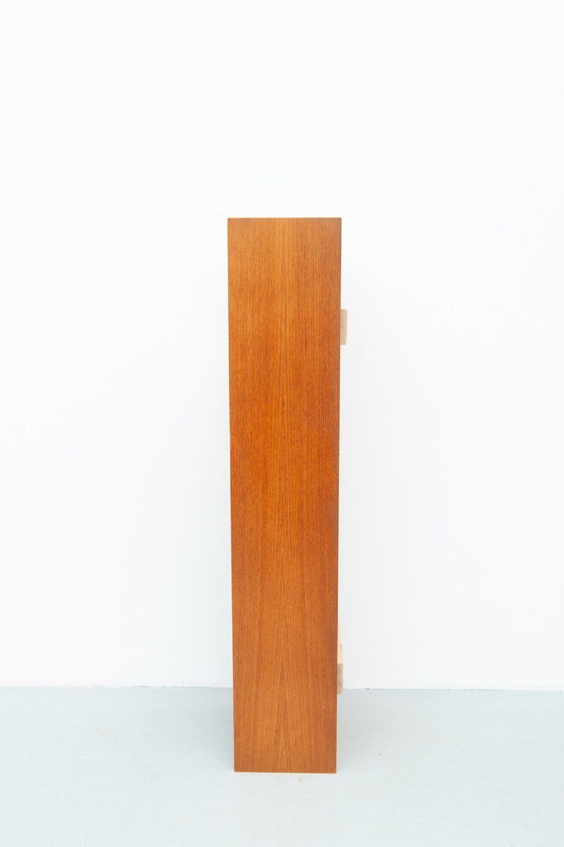 Cherry Wood Wall Shelf By Walter Wirz For Wilhelm Renz, 1960s photo vinterior