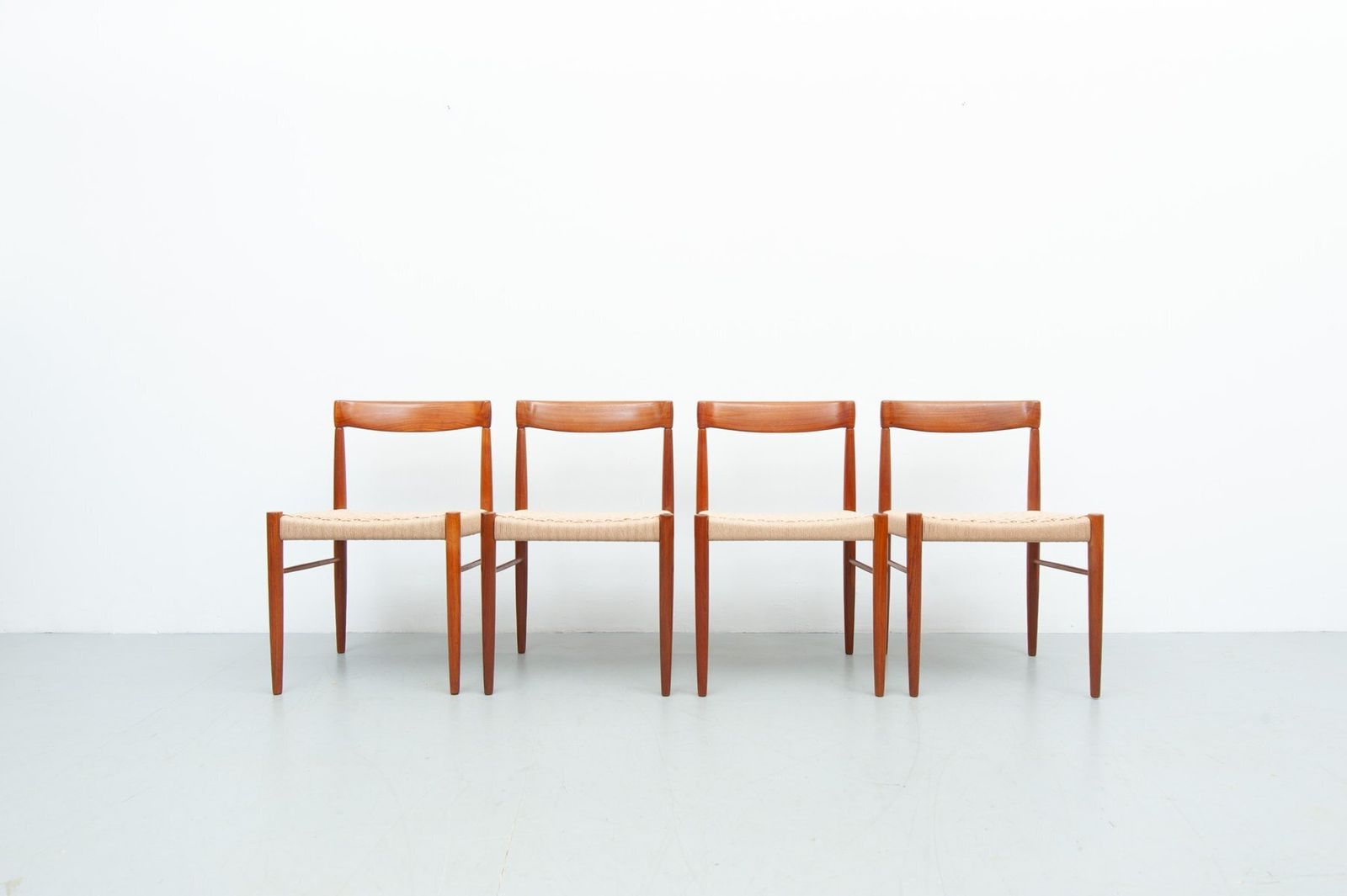 Vintage Teak Dining Chairs By Henry Walter Klein For Bramin, 1960s, Set Of 4
