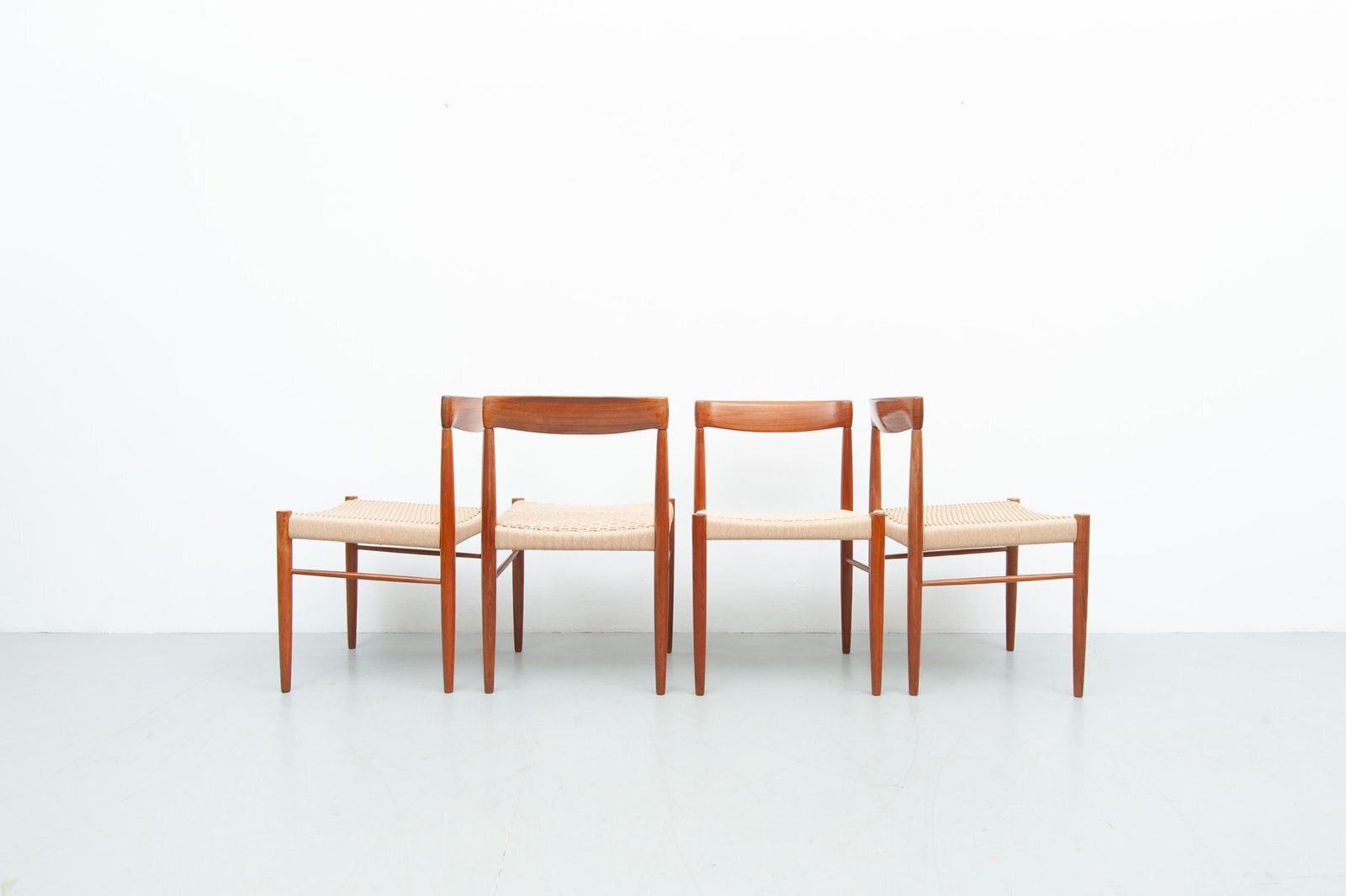 Vintage Teak Dining Chairs By Henry Walter Klein For Bramin, 1960s, Set Of 4 photo furniture