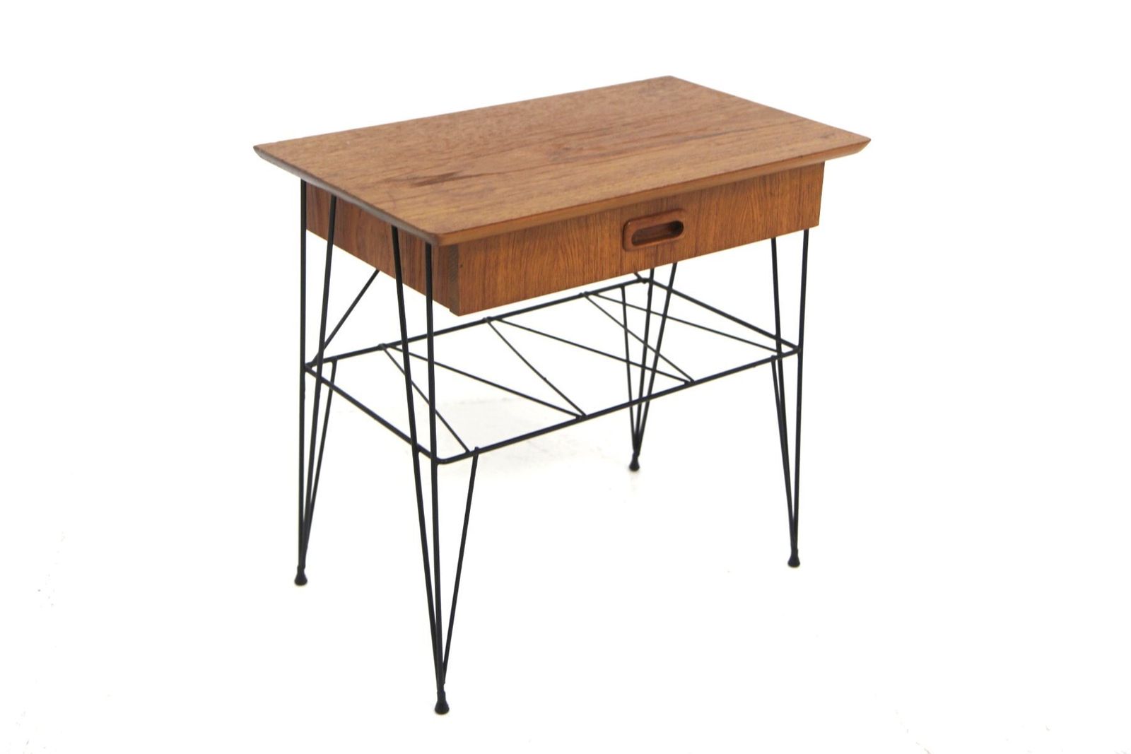 Scandinavian Stringbord Bedside Table, Sweden, 1950s photo furniture