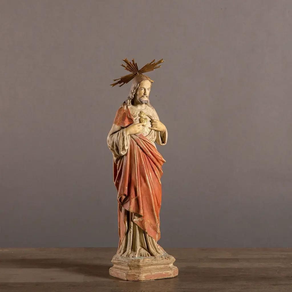 Sacred Heart With Halo, Medium Size, 19th Century Style photo vinterior