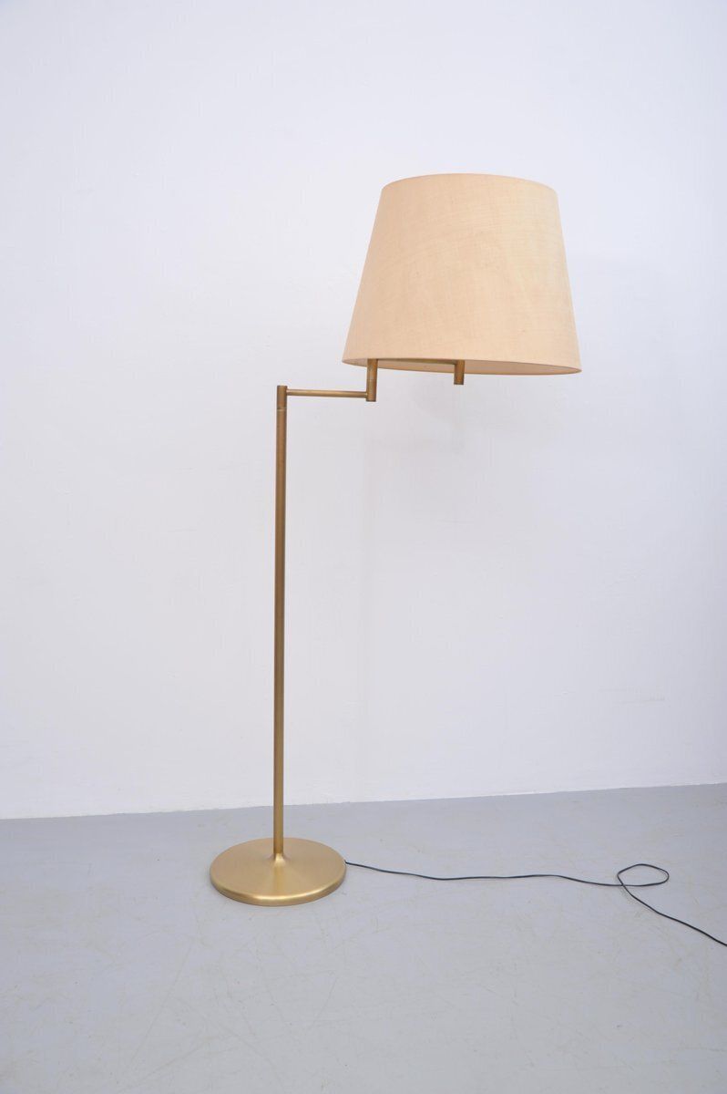 Vintage Brass Floor Lamp With Swivel Arm, 1970s photo furniture