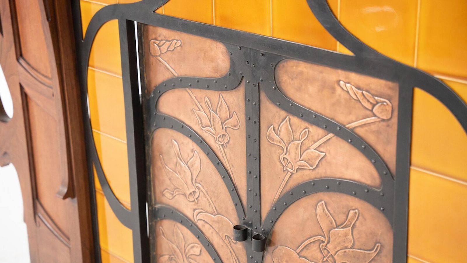 Unique Museum Fireplace Mantel From The Architect G. Serrurier Bovy photo buy