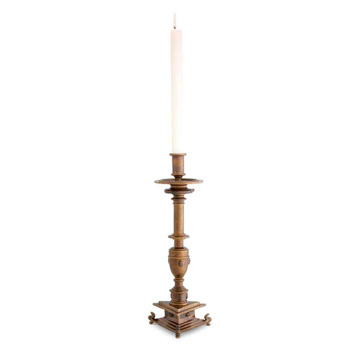 photo for sale Set Of Two Candle Holder – Antique Gold Finish