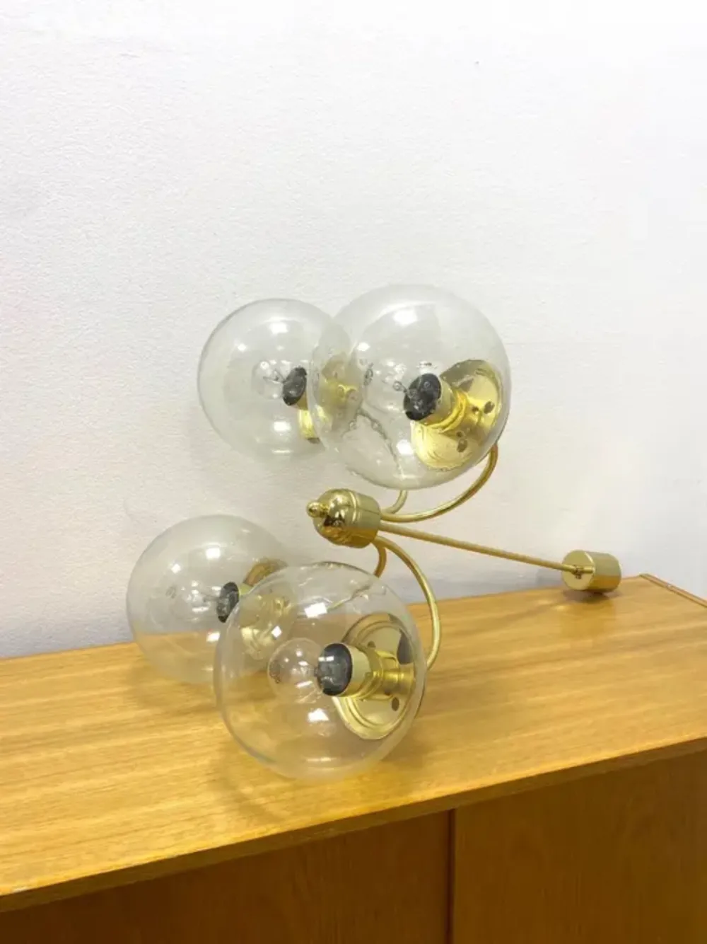 Retro Hanglamp, Kamenický šenov, Jaren 1960–1970, Tsjecho Slowakije $415,00 photo Verlichting