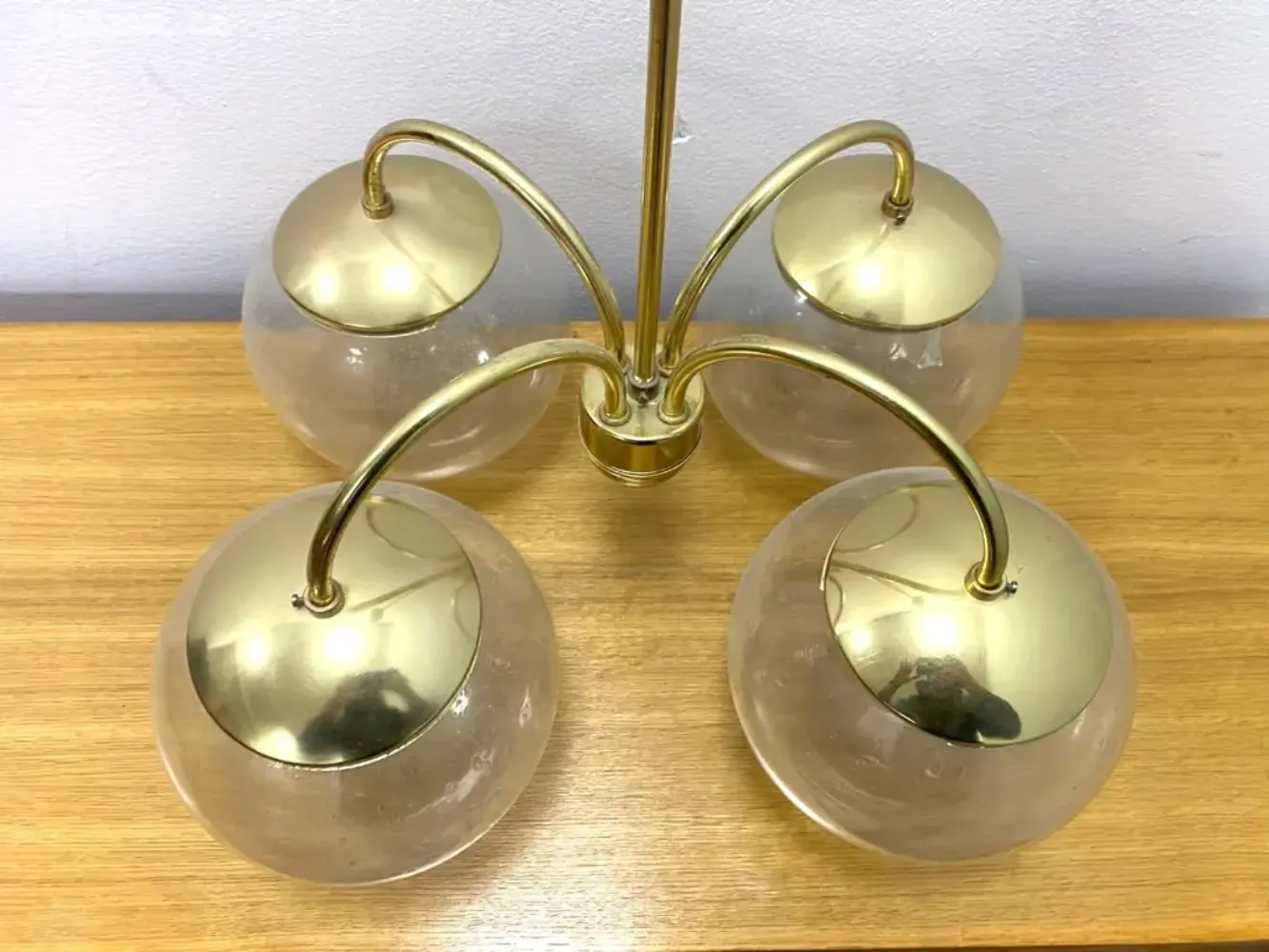 Retro Hanglamp, Kamenický šenov, Jaren 1960–1970, Tsjecho Slowakije $415,00 photo vinterior