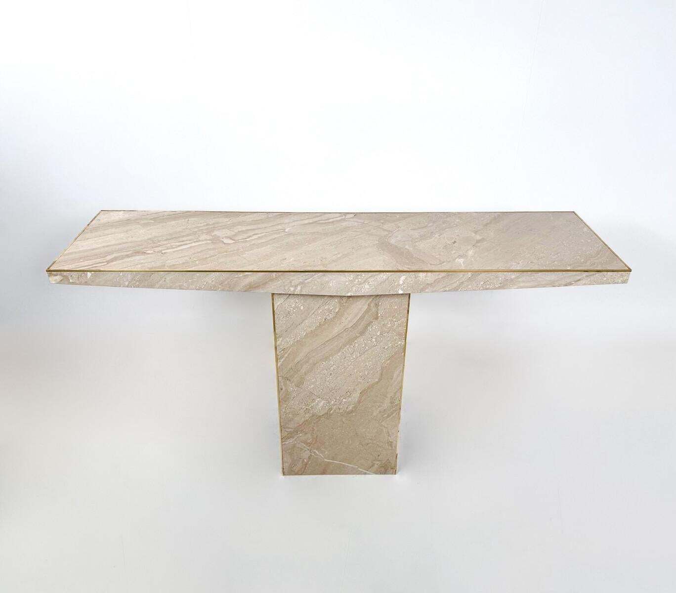 Mid Century Modern Travertine Console, Italy, 1970s photo Furniture
