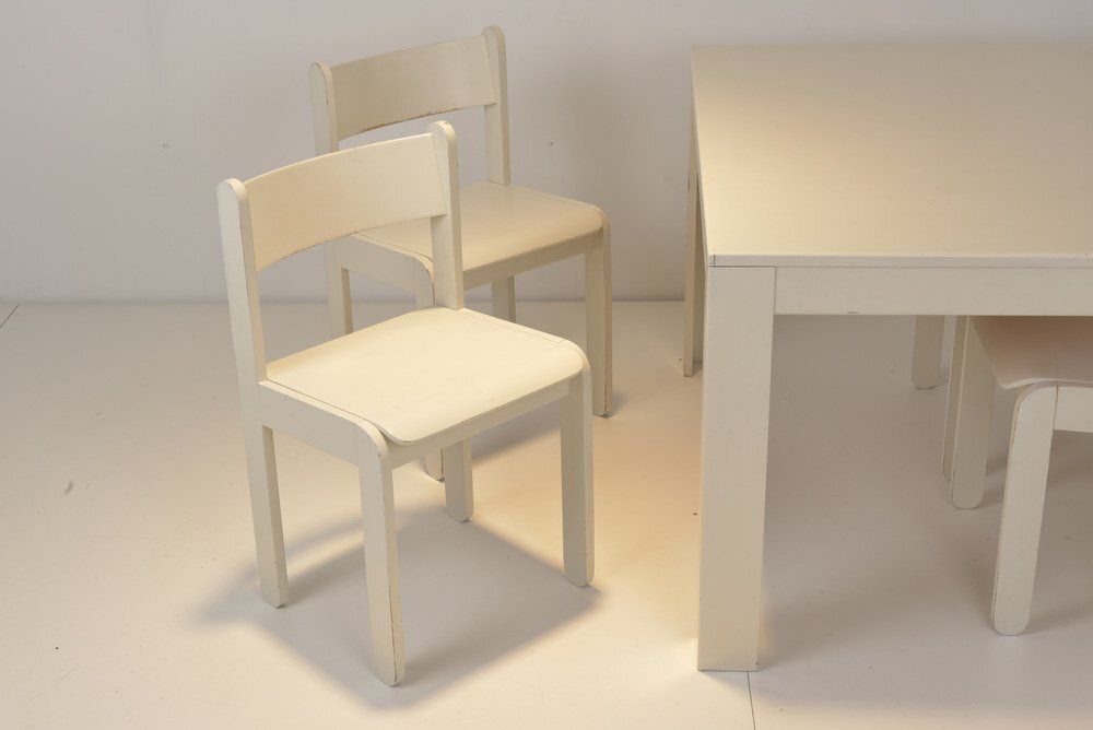 Furniture Dining Table And Chairs In The Style Of Asko, Set Of 5 photo