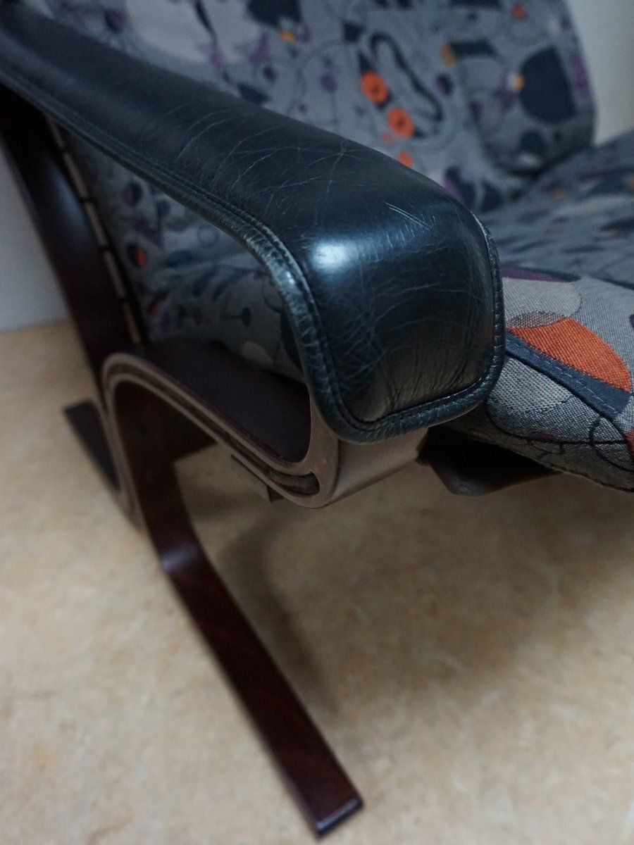 photo furniture Vintage Siësta Lounge Chair By Ingmar Relling For Westnofa With Joan Miro Upholstery, 1970s