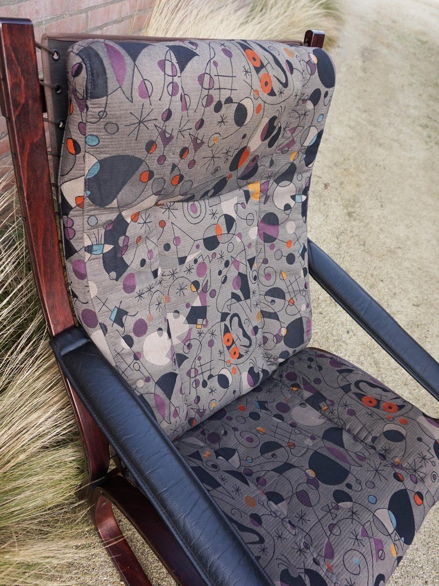 photo vinterior Vintage Siësta Lounge Chair By Ingmar Relling For Westnofa With Joan Miro Upholstery, 1970s