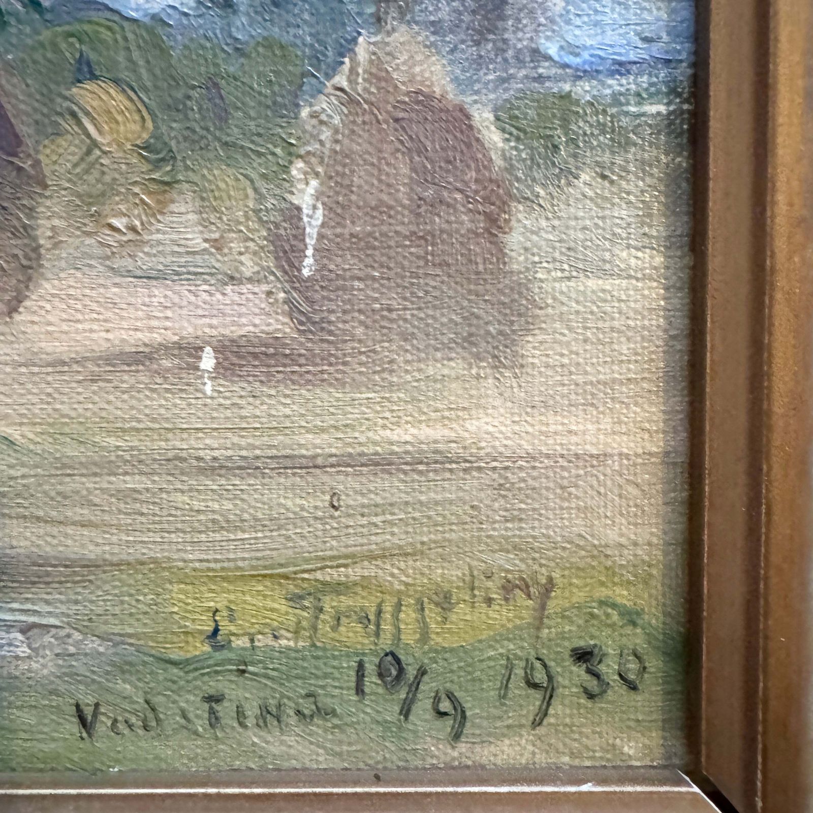 When The Fields Fall Silent 1930. Vintage Swedish Oil Painting By Erik Tryggelin photo Art