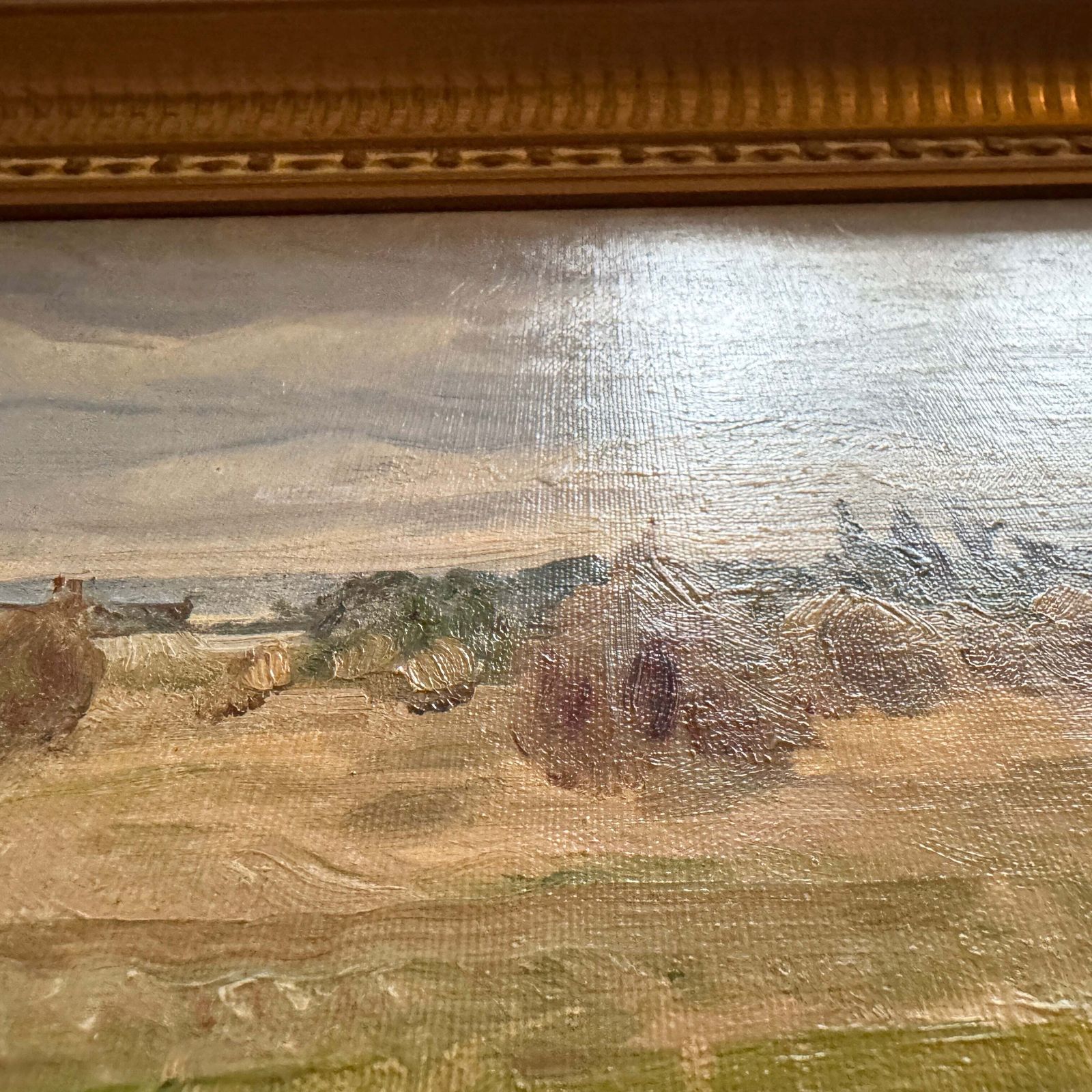 When The Fields Fall Silent 1930. Vintage Swedish Oil Painting By Erik Tryggelin photo 343.0
