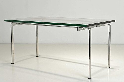 Large Side Table In Steel And Glass By Preben Fabricius And Jørgen Kastholm For Kill International, Germany, 1969