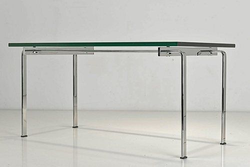 Large Side Table In Steel And Glass By Preben Fabricius And Jørgen Kastholm For Kill International, Germany, 1969 photo for sale