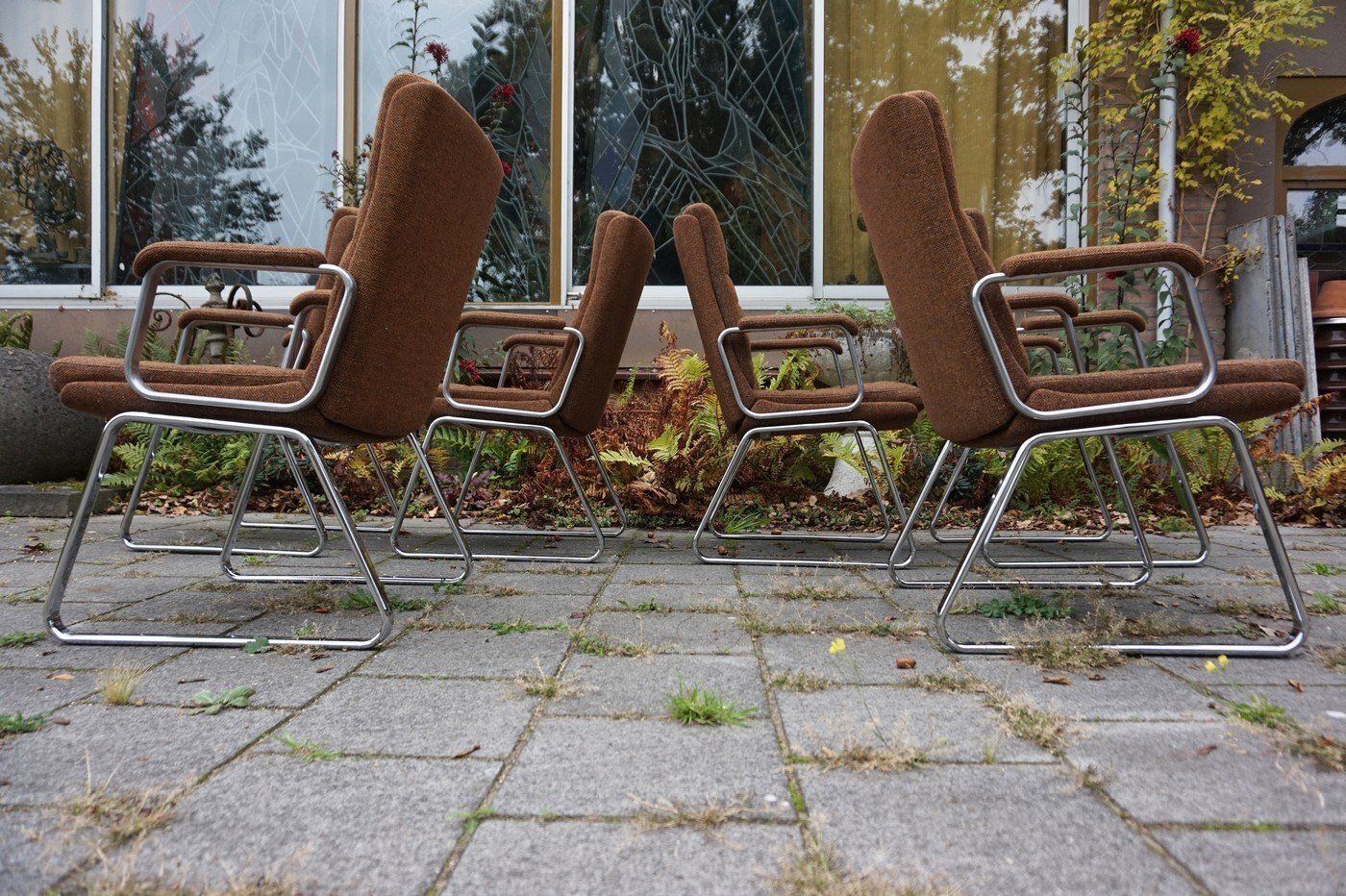 Furniture Vintage Conference Chairs From Drabert, 1970s, Set Of 6 photo