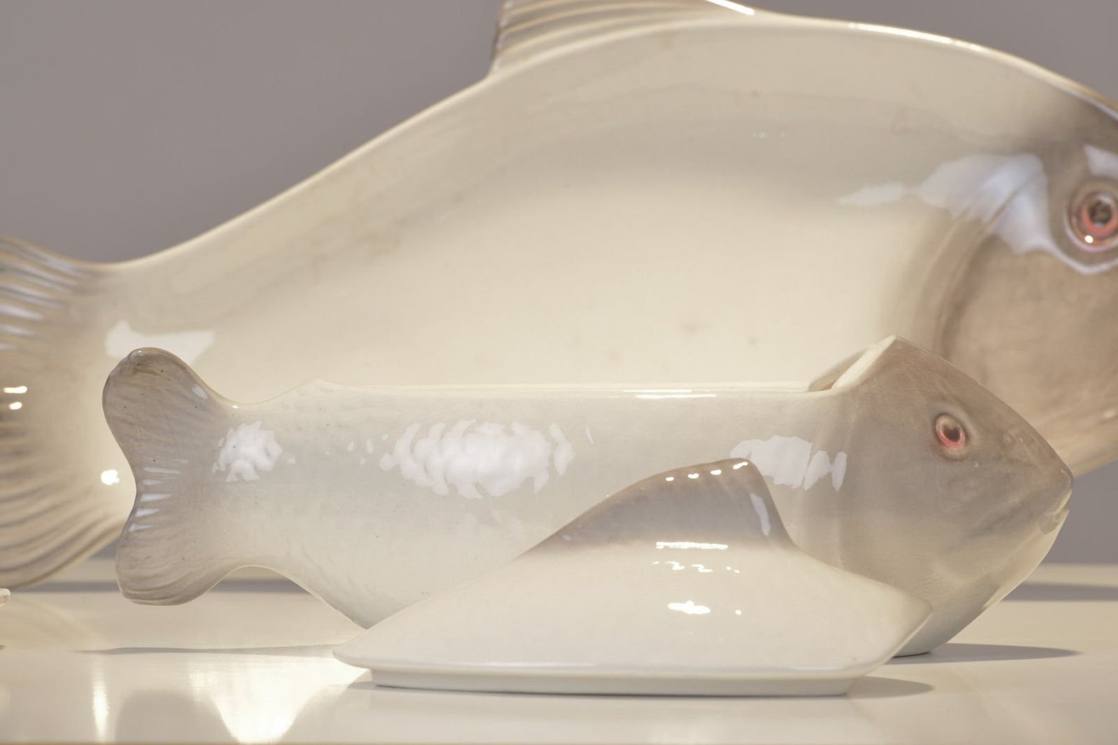 Fish Service By Adolph Müller For Wächtersbach Steingutfabrik, Germany, 1901, Set Of 22 photo furniture