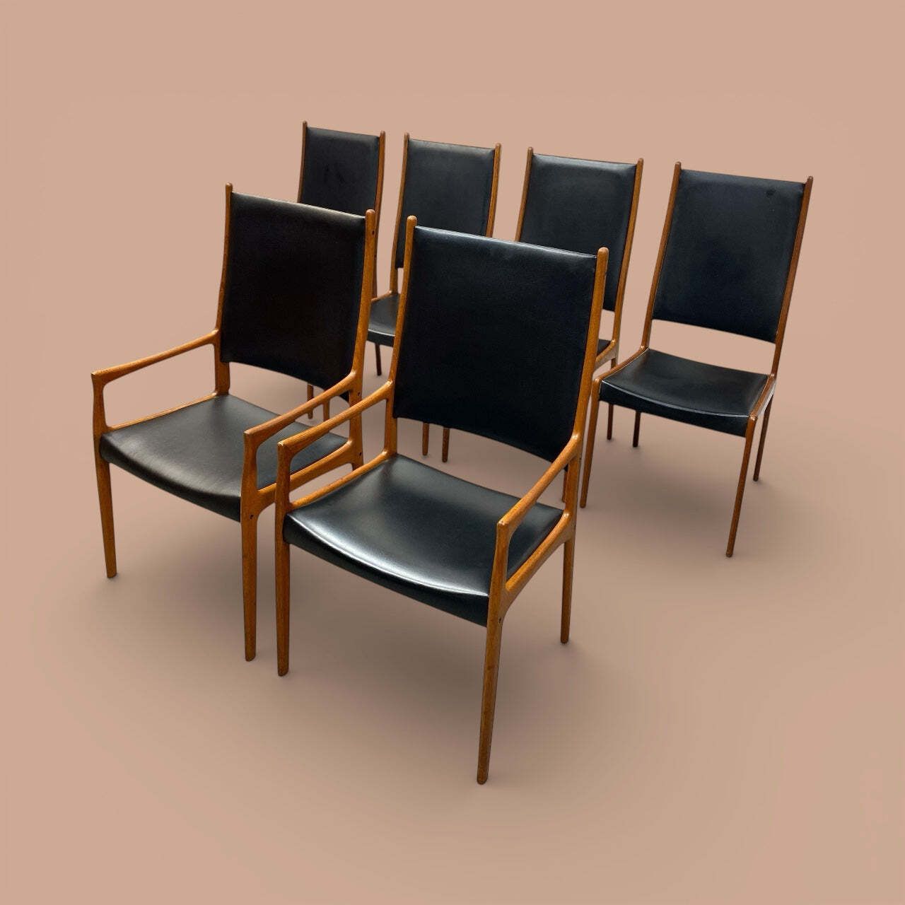 Arne Hovmand Olsen Dining Chairs Carvers Mogens Kold Danish