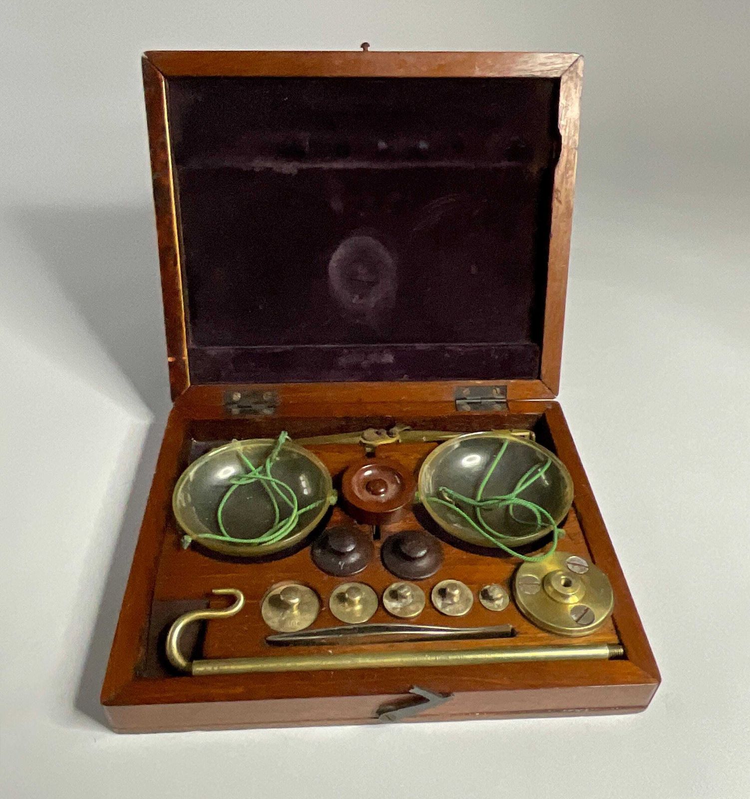 Antique Apothecary Balance, Cased, With Weights. photo for sale