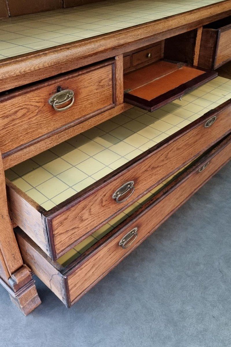 photo for sale Empire Dutch Demountable Oak Cabinet With Hidden Secretary, 1820s