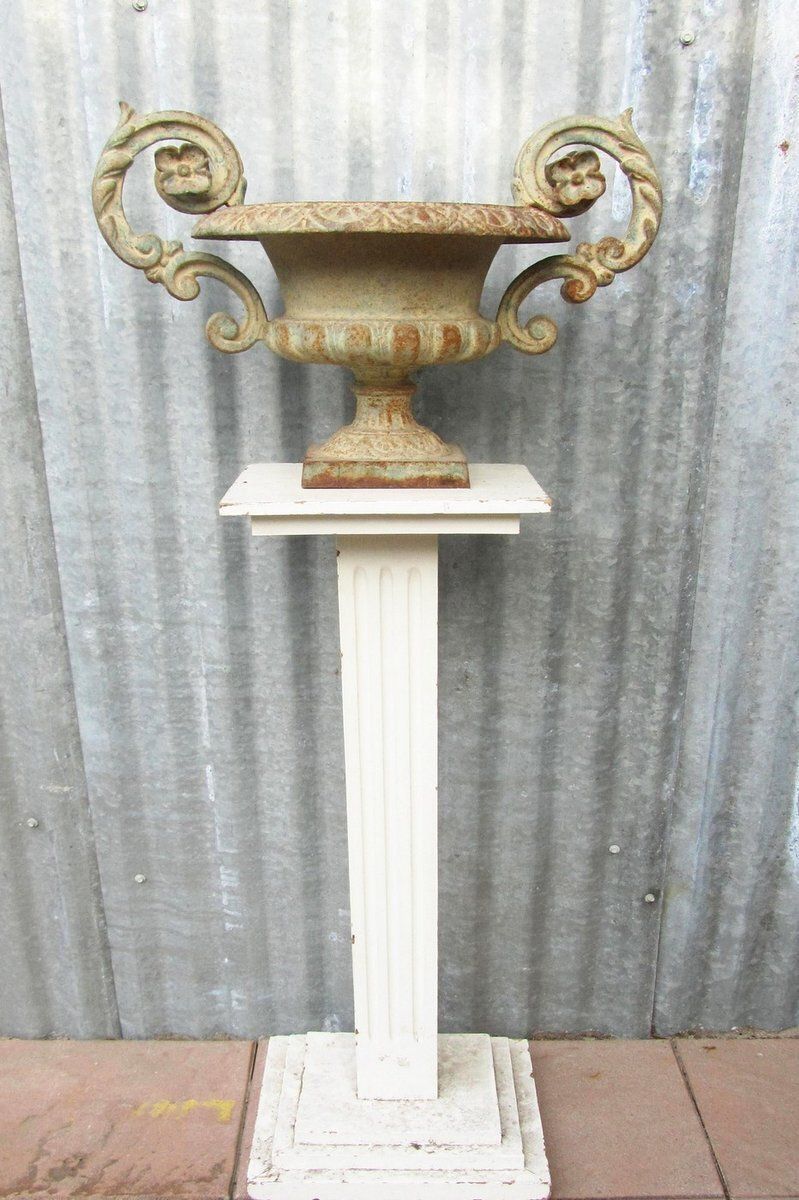 photo buy Early 19th Century Cast Iron Planter With Scrolled Foliate Handles