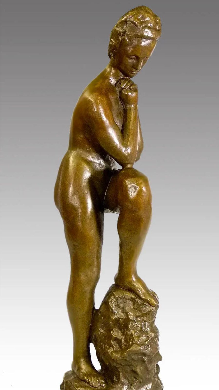 Bronze Sculpture, Woman Nude, Xxth Century photo for sale
