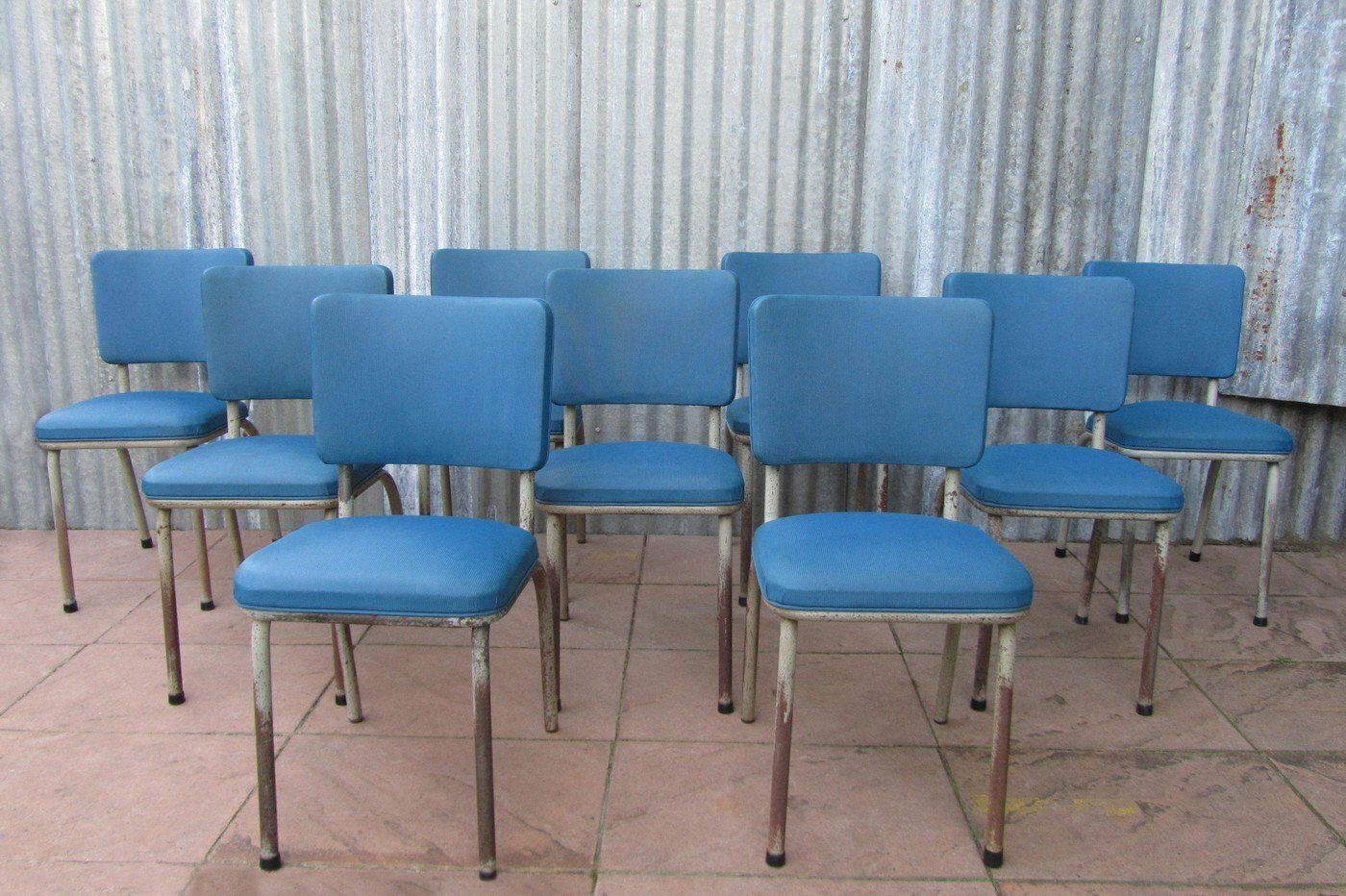 Vintage Industrial Belgian Tubular Chair From Tubax, 1950s photo furniture