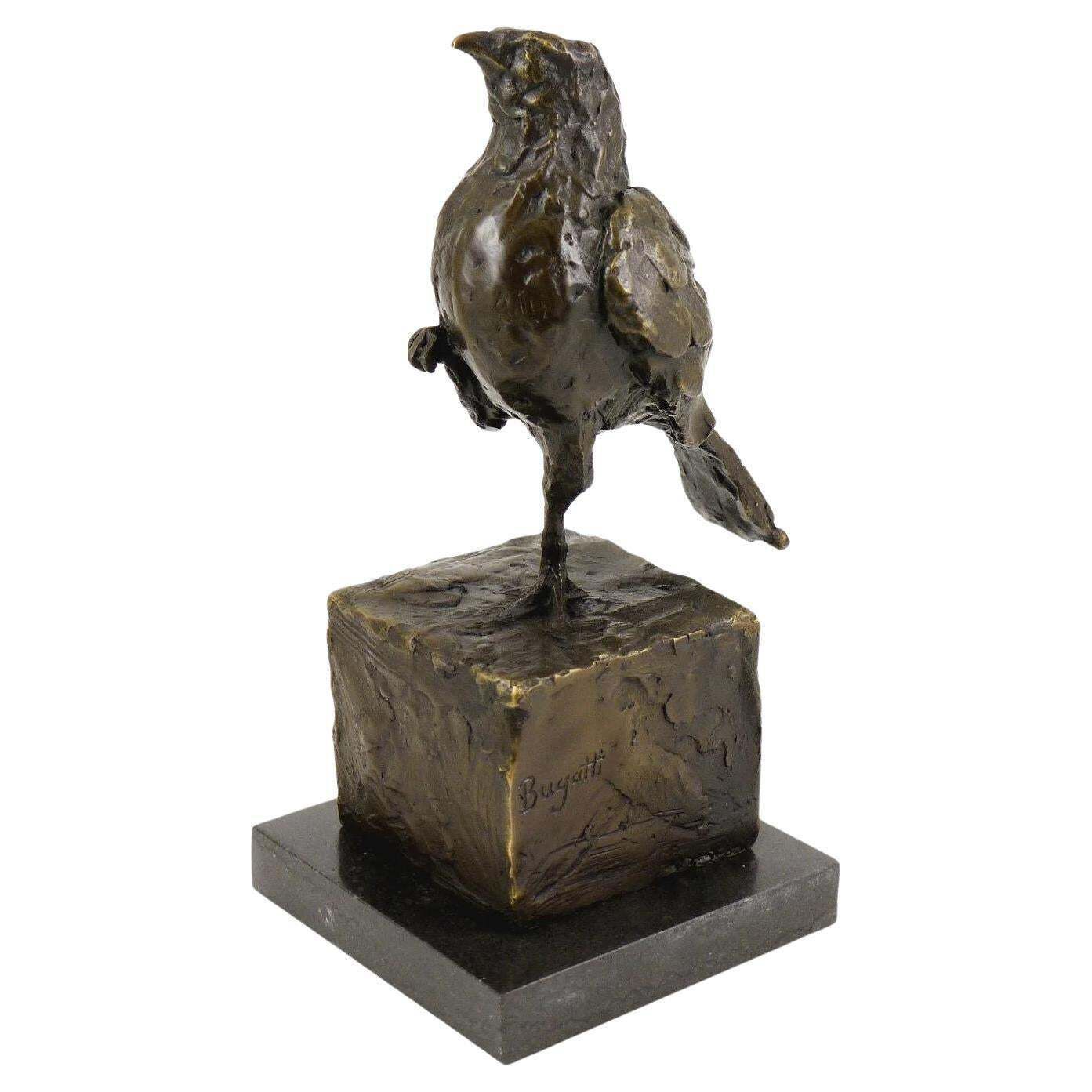 Rembrandt Bugatti Proud Bird In Taste – Bronze Sculpture On Marble