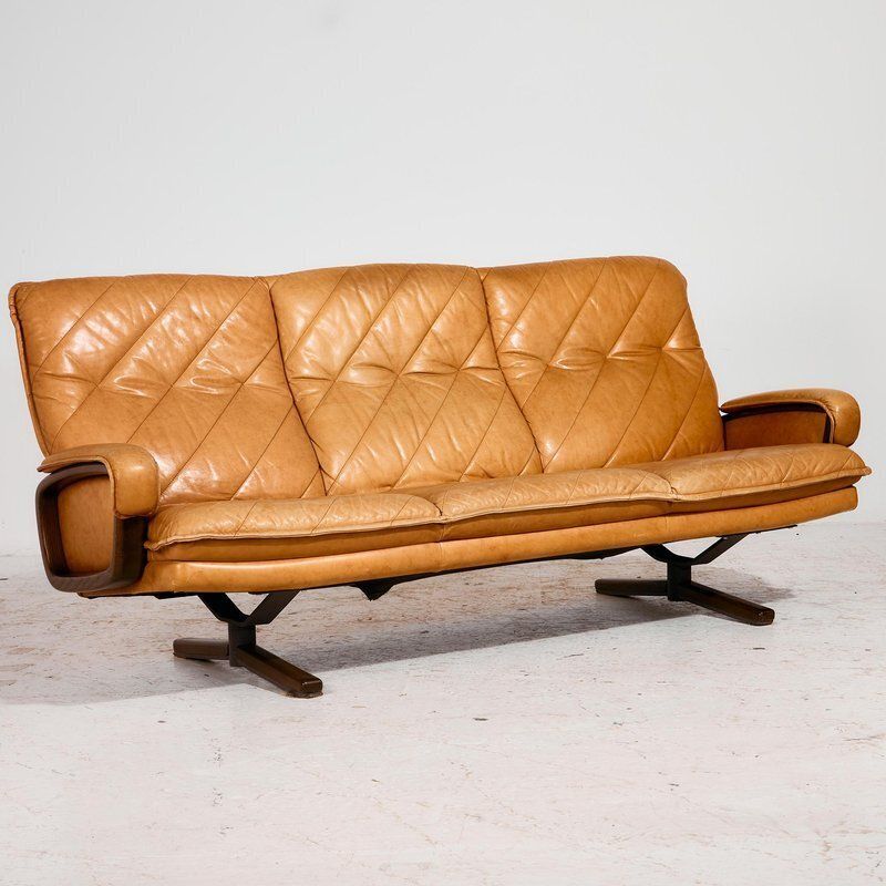 Leather Sofa And Lounge Chairs, Set Of 4 photo Furniture