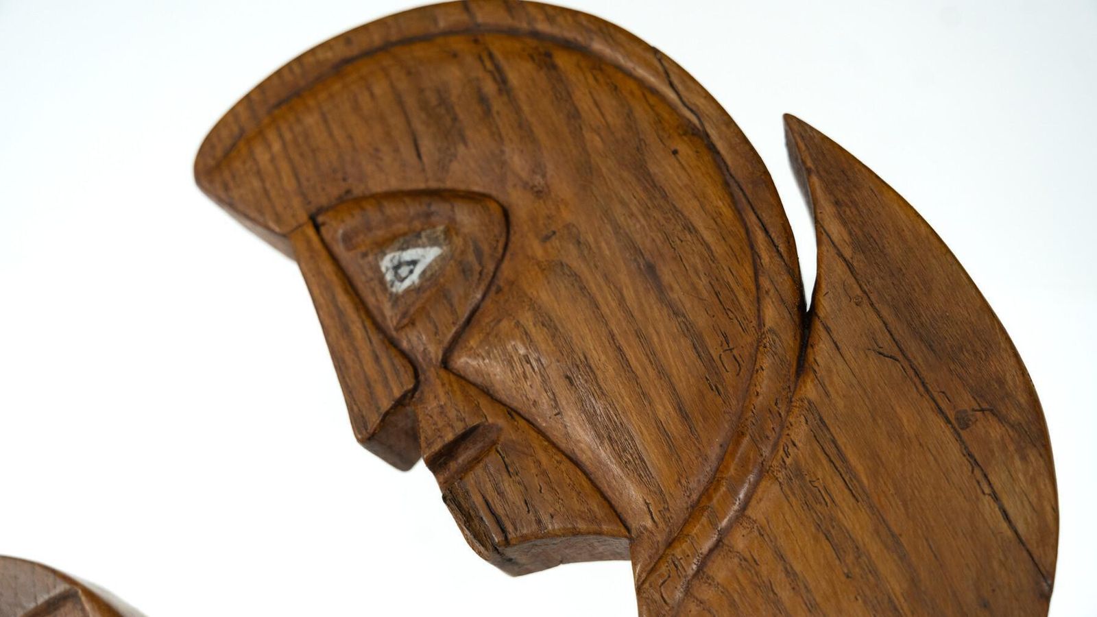 Wooden Sculpture Representing A Couple By Luciano Bertolotto, Italy, 1990s photo for sale