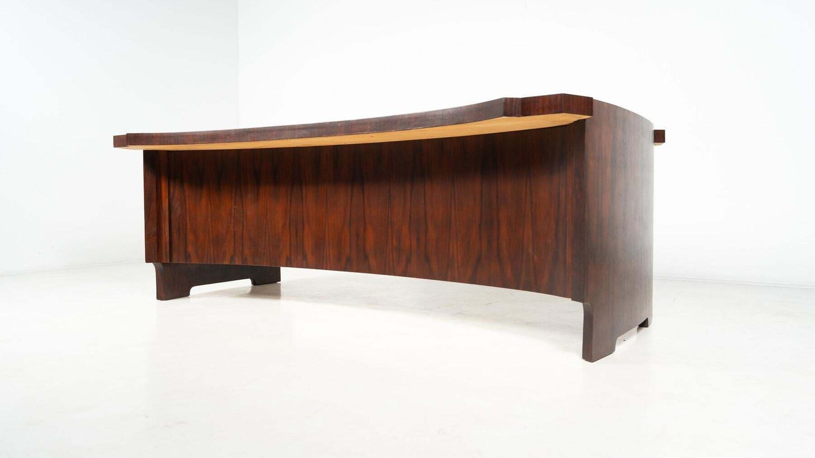 photo vinterior Mid Century Modern Wooden Desk, Italy, 1960s