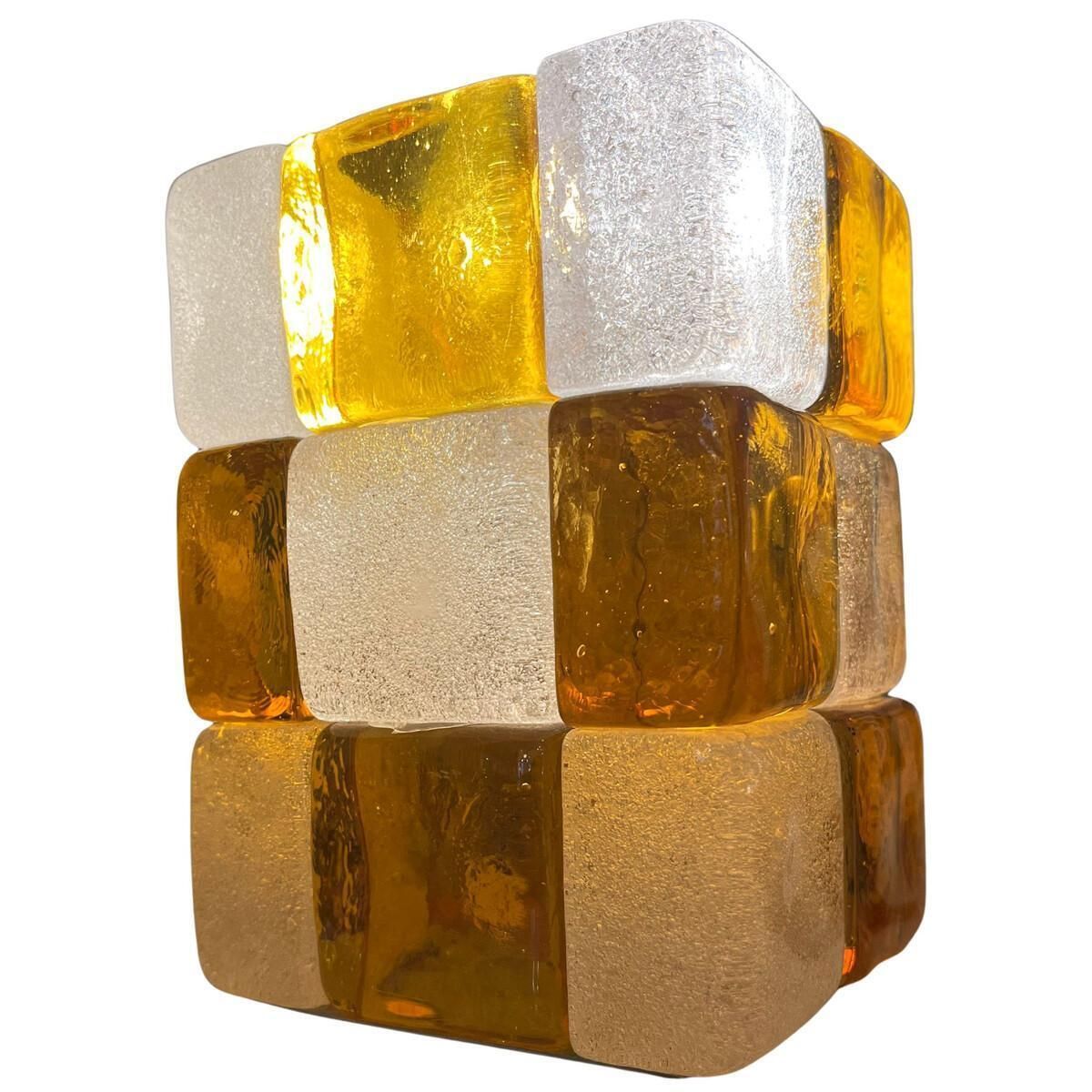 "Pulegoso" Glass Table Lamp By Albano Poli For Poliarte, 1970s photo vinterior