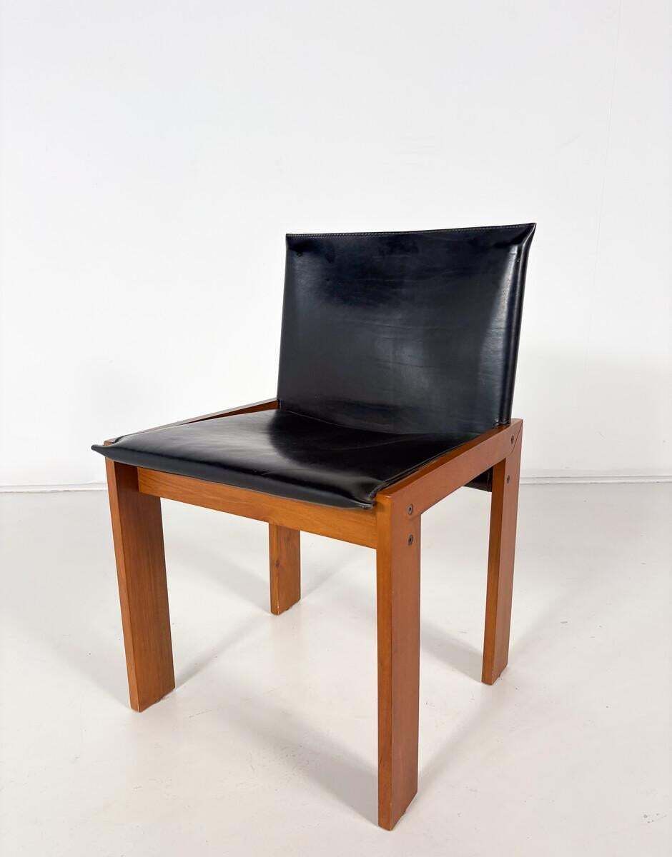 Mid Century Modern Set Of 4 Chairs In The Style Of Scarpa, 1970s photo buy