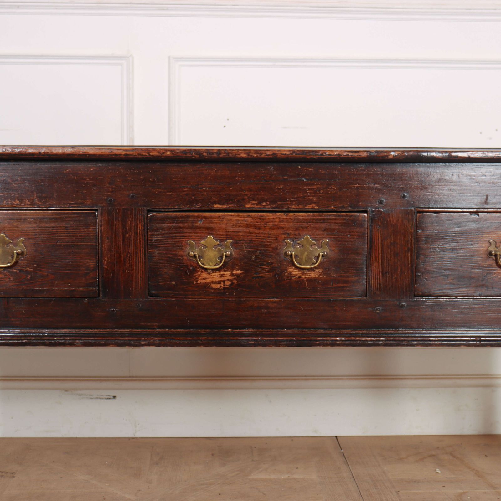 English Pine Dresser Base, 1700s photo for sale