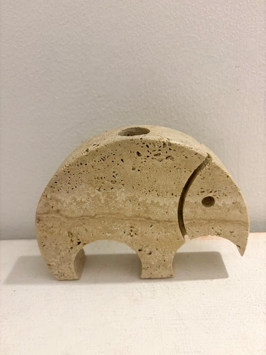 Mid Century Travertine Figures By Fratelli Mannelli, 1970s photo 255.0