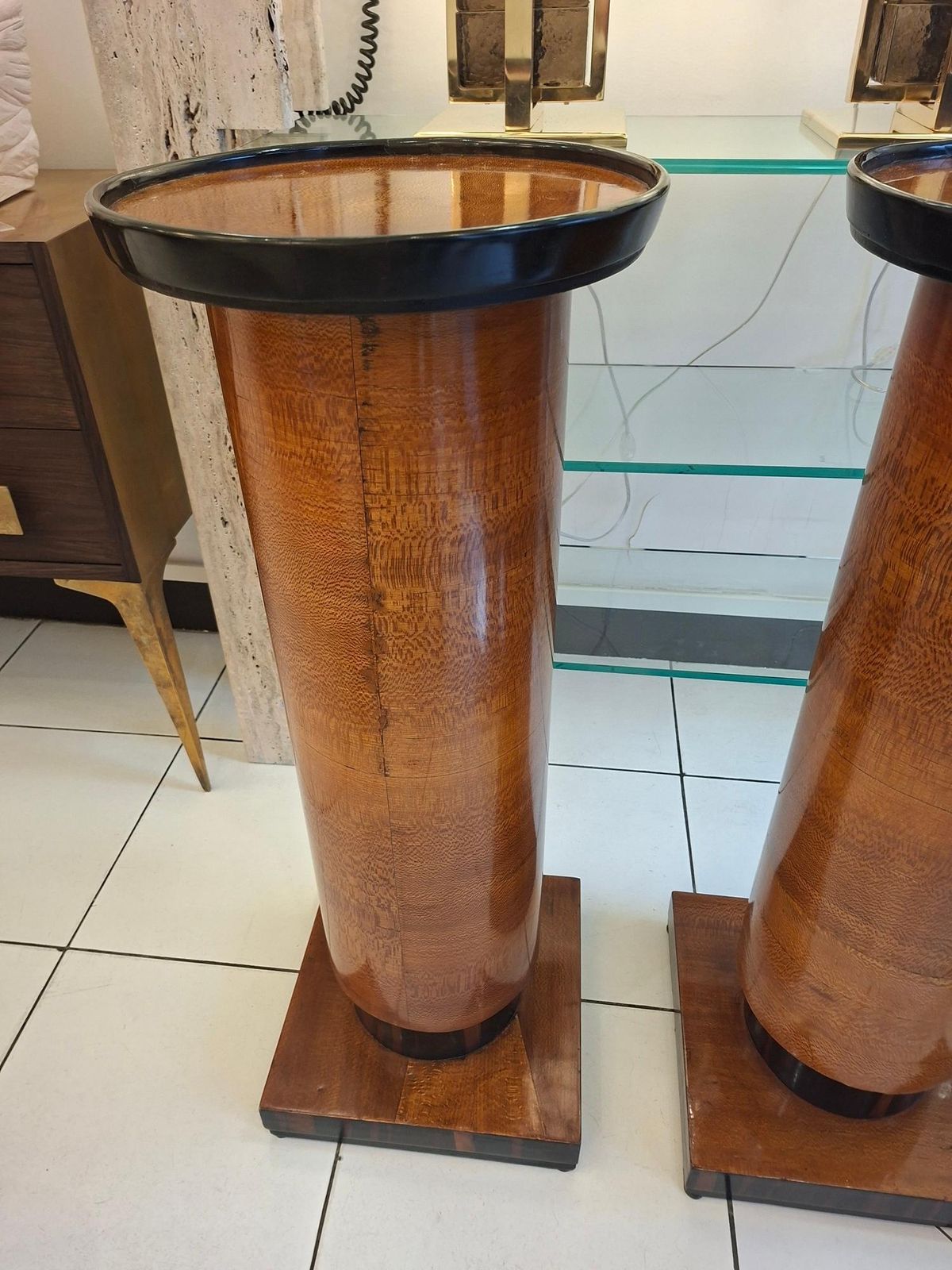 Pair Of Art Déco "Selettes" Wood French Polished photo vinterior