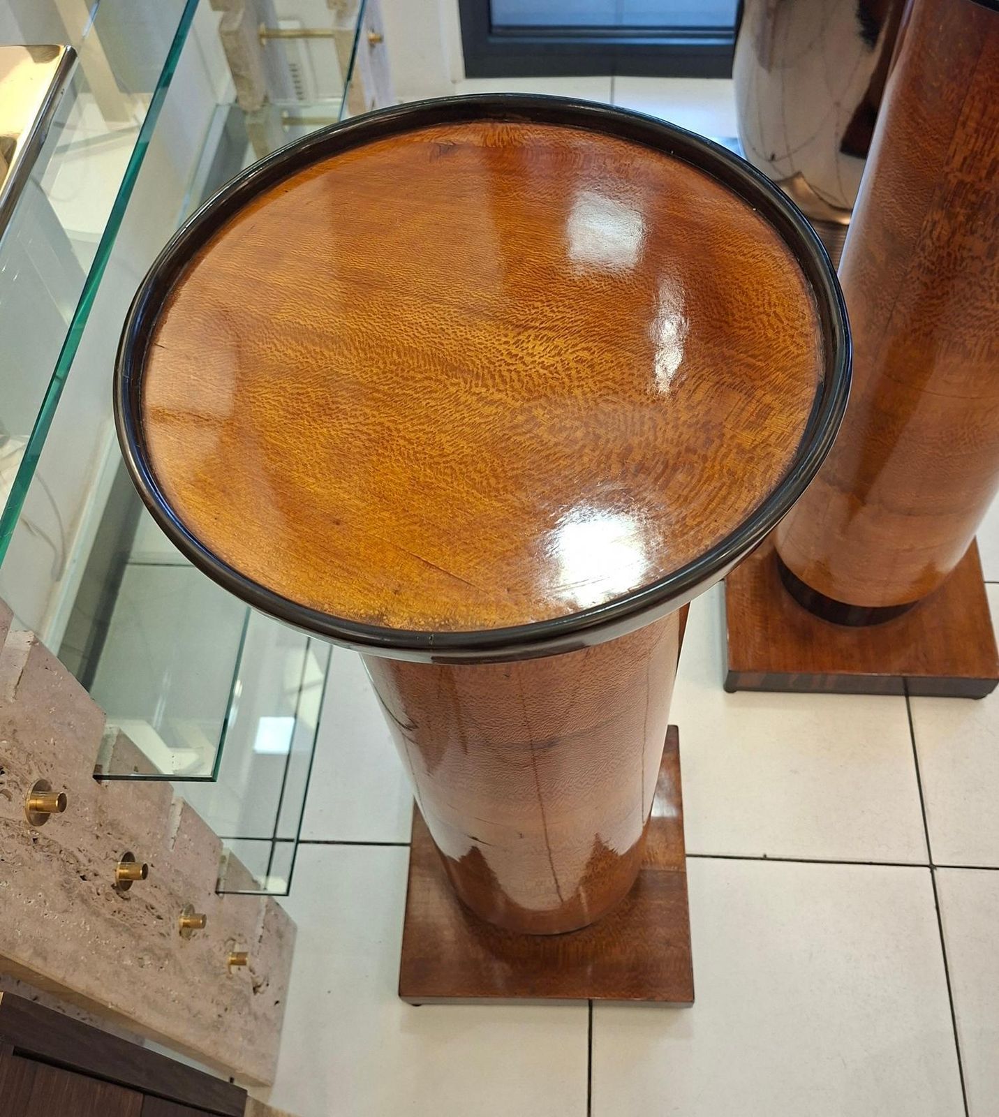 Furniture Pair Of Art Déco "Selettes" Wood French Polished photo