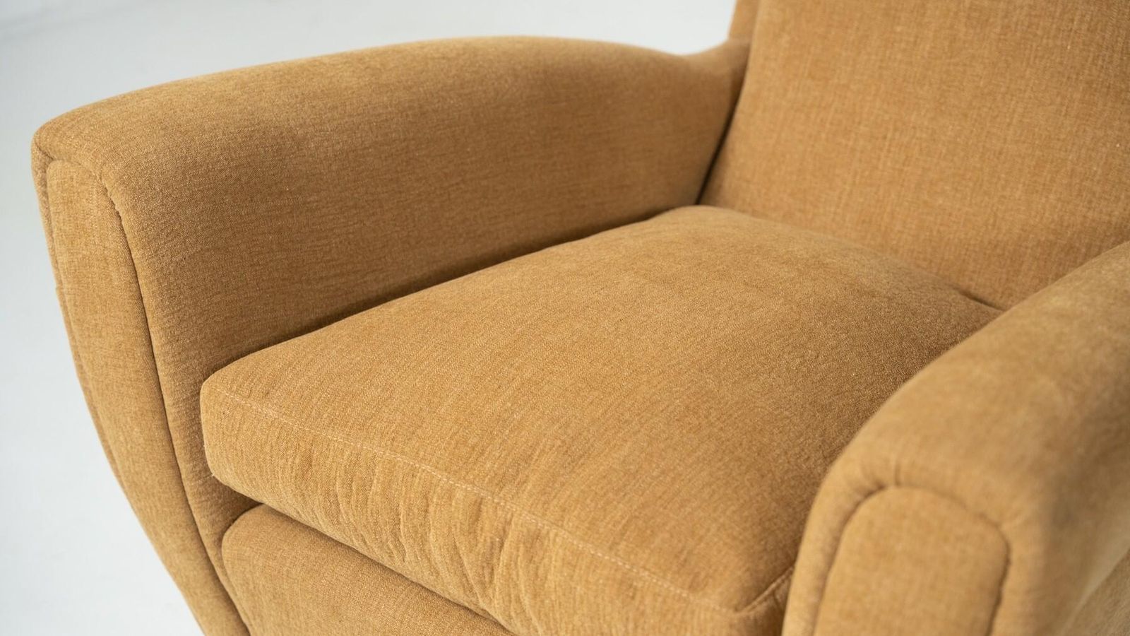 photo furniture Mid Century Modern Pair Of Highback Armchairs, New Upholstery