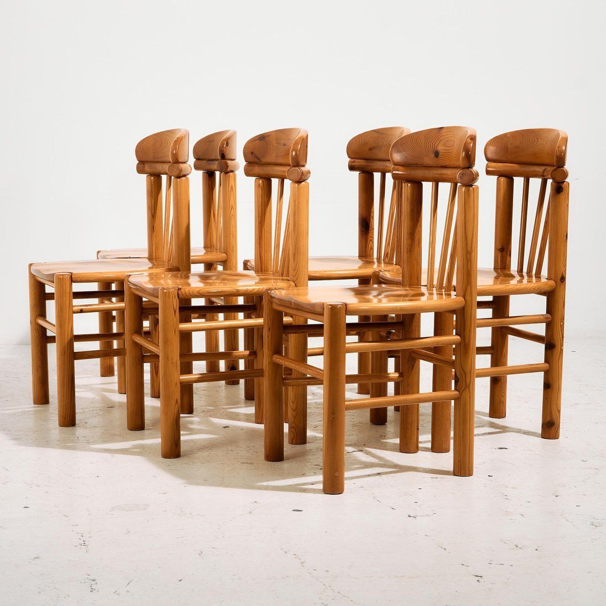 Pine Dining Chairs By Rainer Daumiller, Set Of 6