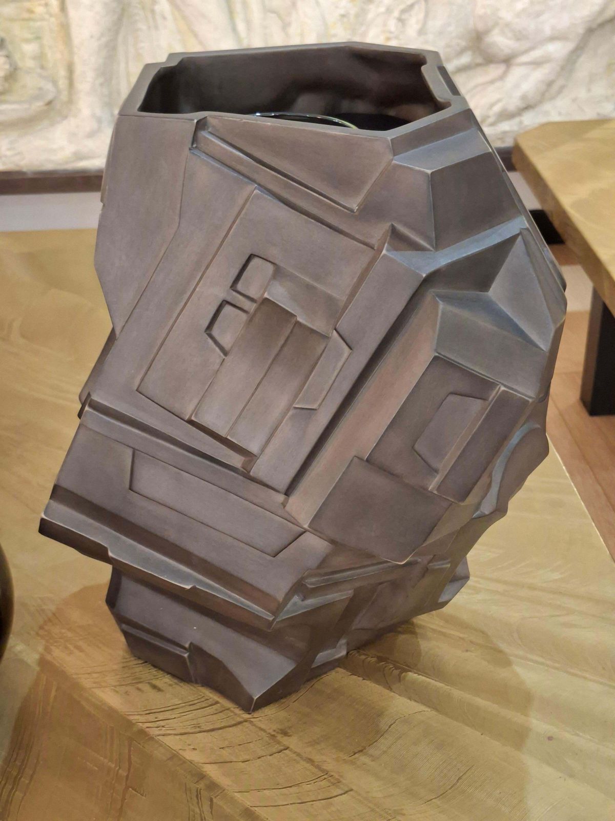 Geometric Ceramic Vase By Gille Caffier , Limited Edition 2016, N°27/90 photo 2970.0