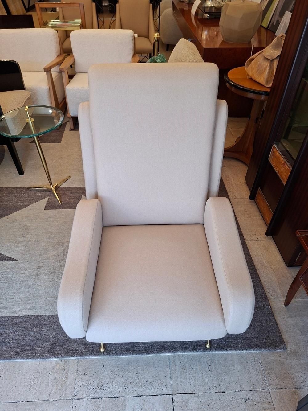 Pair Of Armchairs In Light Beige Fabric photo buy