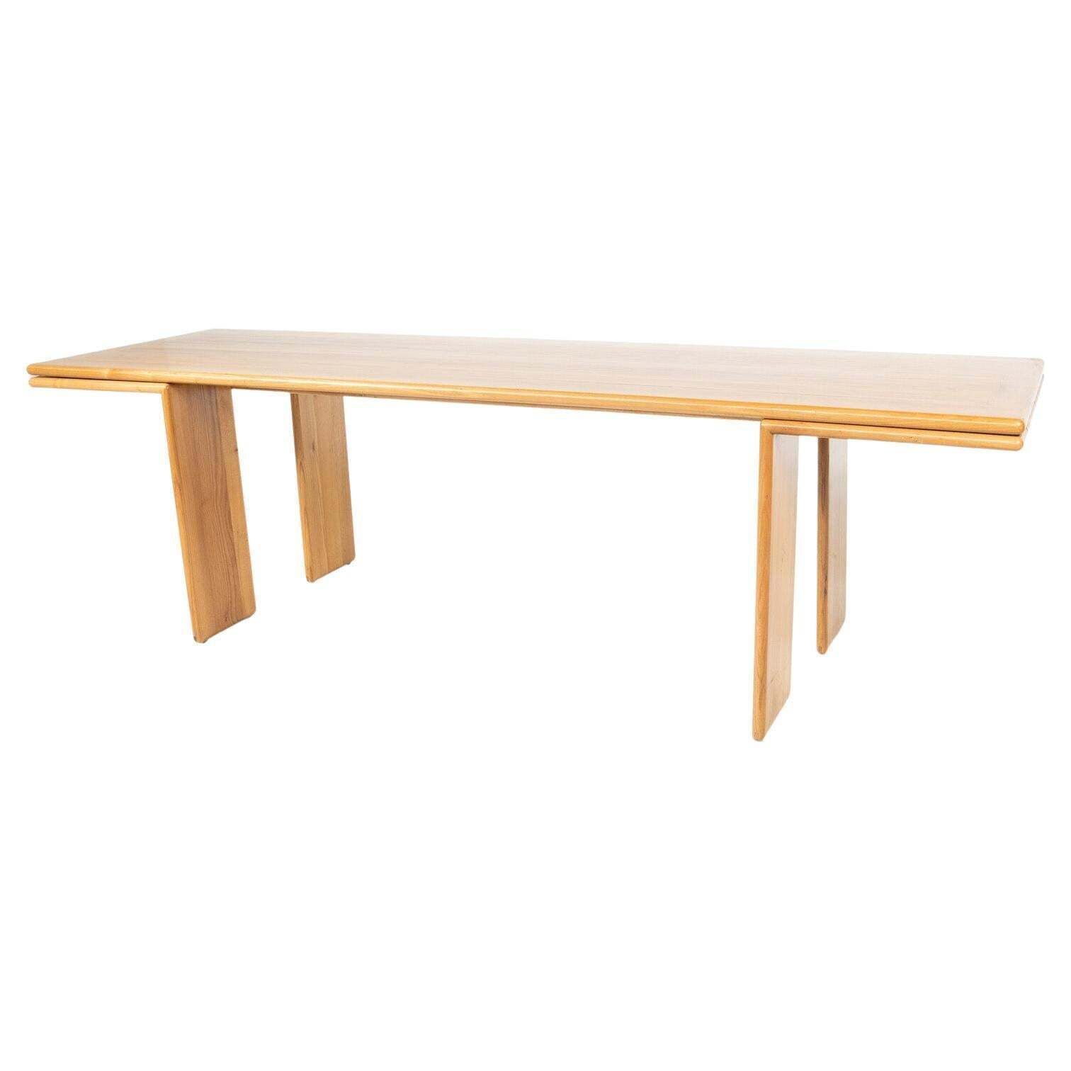Mid Century Modern Wooden Dining Table, In The Style Of Mario Marenco, 1980s