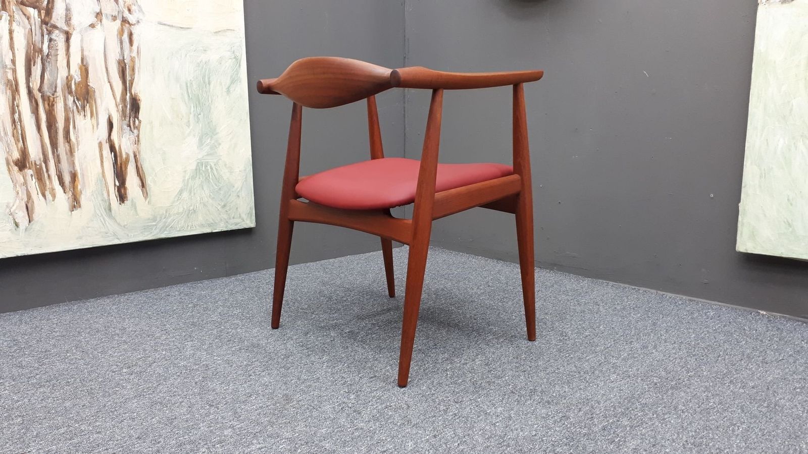 Danish Ch 35 Teak Chair By Hans J Wegner For Carl Hansen & Son, 1950s, 1960s photo vintage