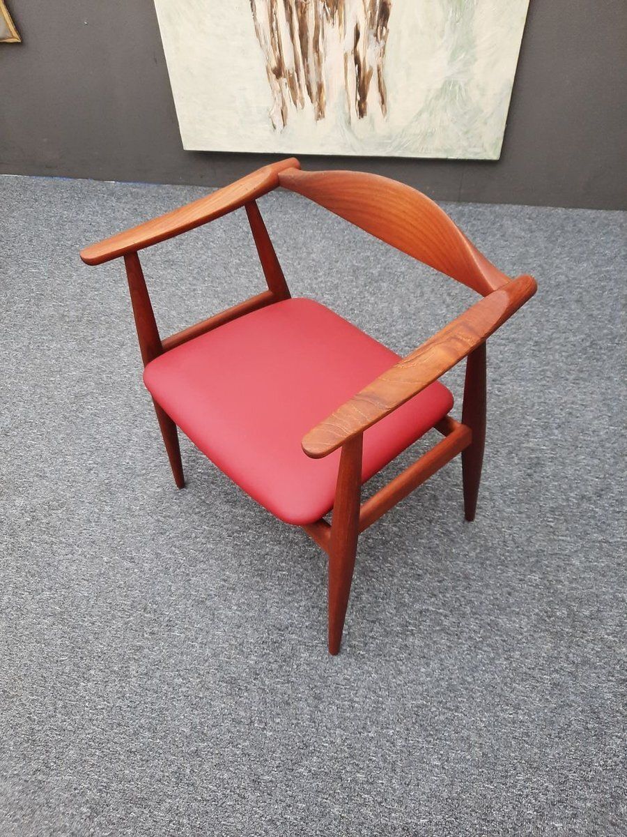 Furniture Danish Ch 35 Teak Chair By Hans J Wegner For Carl Hansen & Son, 1950s, 1960s photo