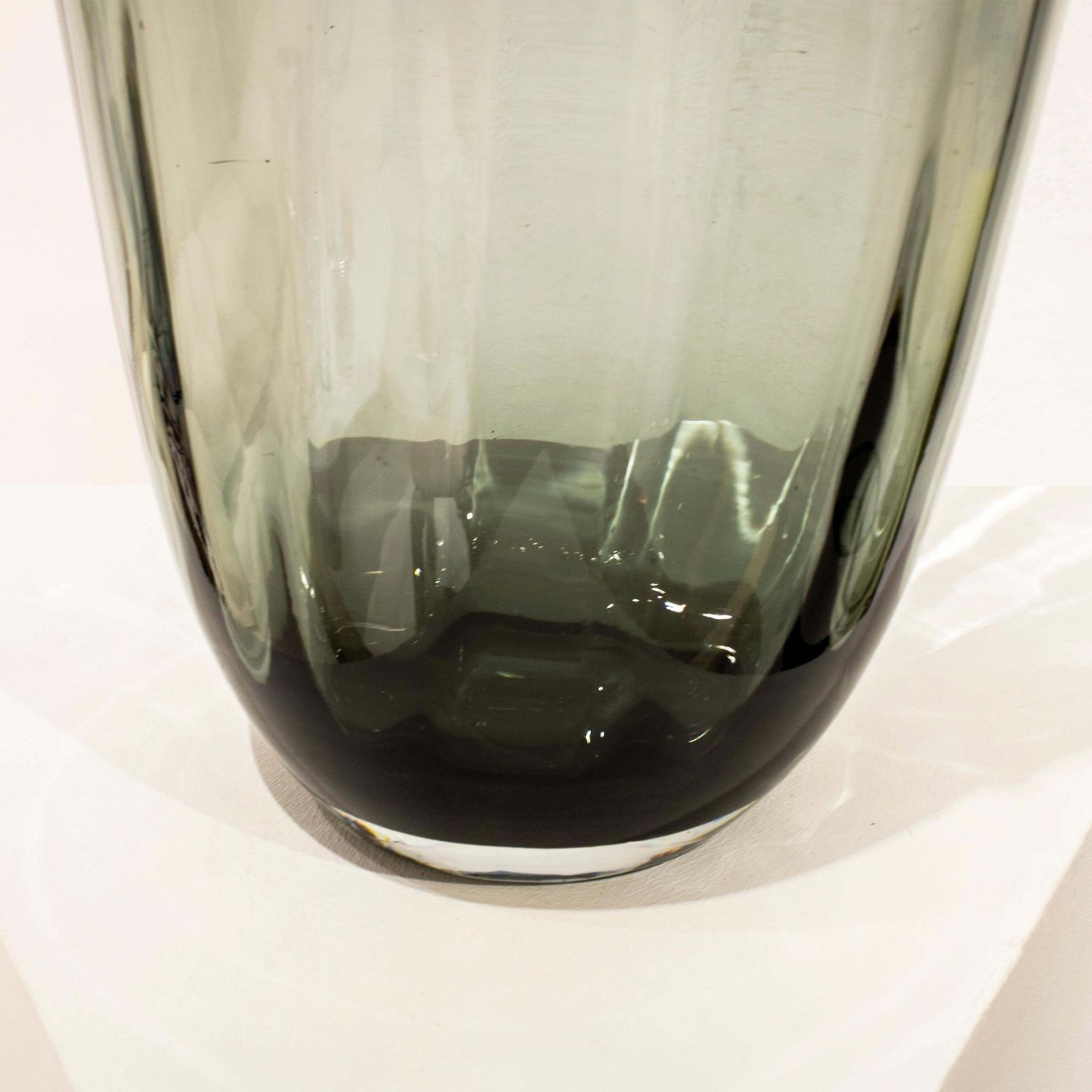 Handcrafted Semi Transparent Grey Glass Vase, Italy, 2024 photo buy