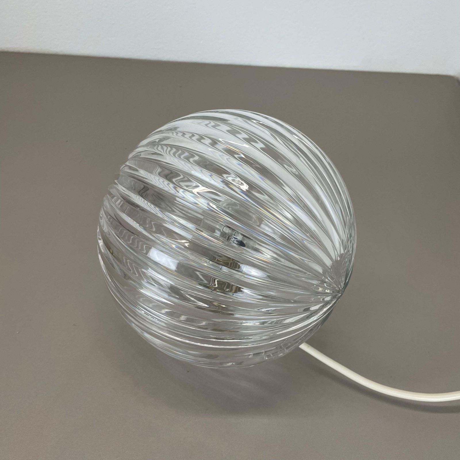 Unique "Ball" Crystal Glass Table Light By Claus Josef Riedel, Austria 1970s photo Lighting